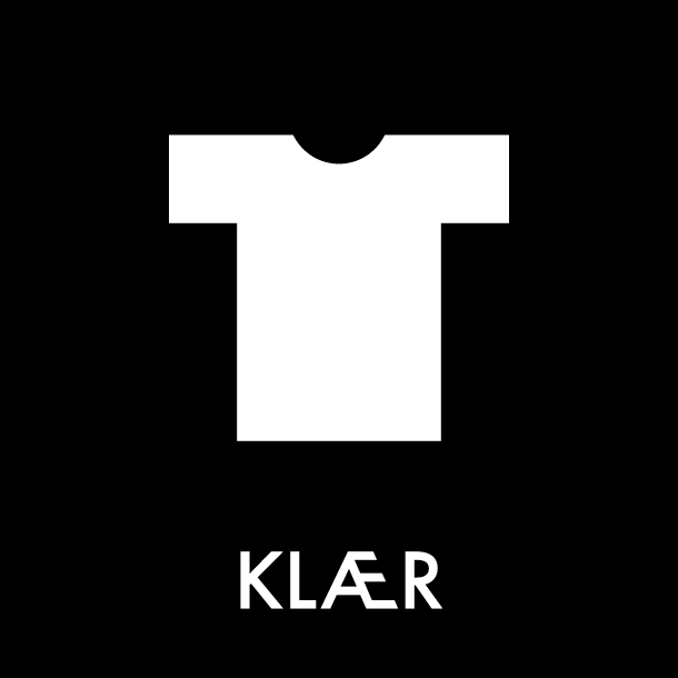 Piktogram Klær 12x12 cm Magnetisk Svart