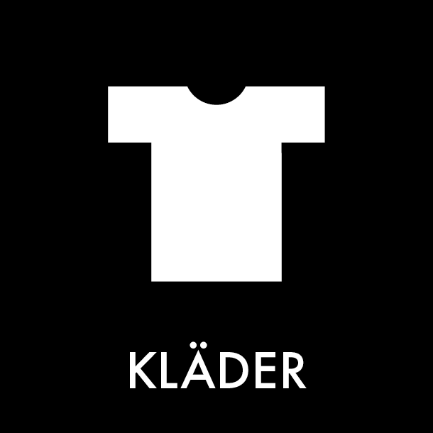 Piktogram Kläder 12x12 cm Magnetisk Svart