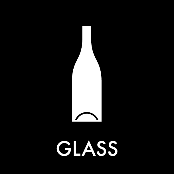 Piktogramm Glass 12x12 cm Magnetisch Schwarz