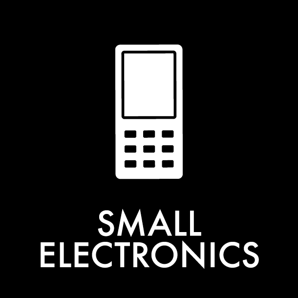 Piktogram Small elektronics 12x12 cm Magnetisk Svart
