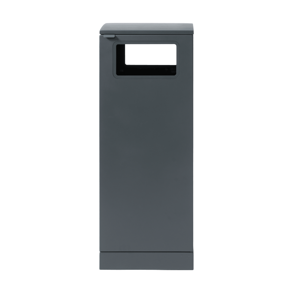 Bica Modell 623 Abfallbehälter 90 Liter Helles anthrazit Beidseitig offen