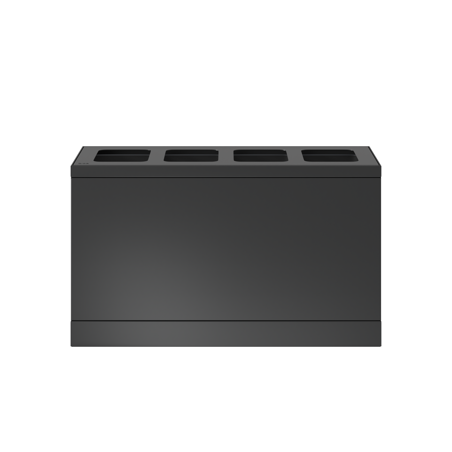 Bica Model 831 Avfallssortering 4x10 liter Åpne innkast Antrasitt