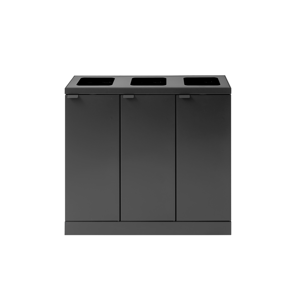 Bica Modell 870 Abfalltrennung 3x45 Liter Drei Öffnungen Anthrazit