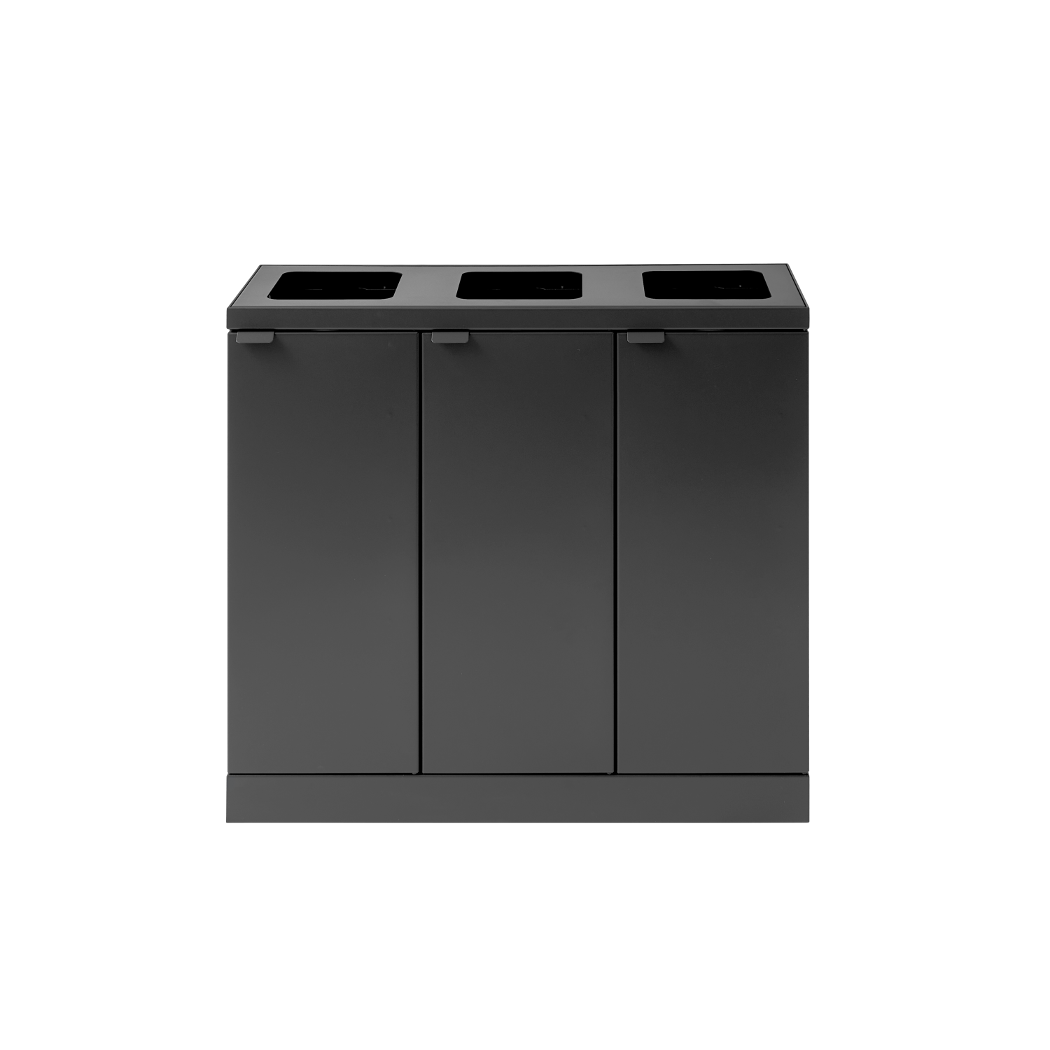 Bica Model 870 Avfallssortering 3x45 liter Åpne innkast Antrasitt