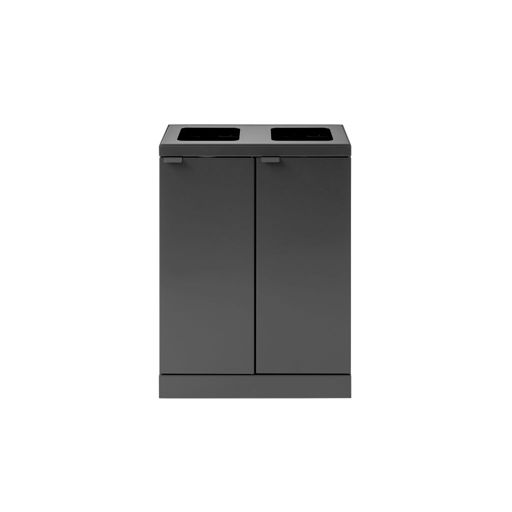 Bica Modell 871 Abfalltrennung 2x45 Liter Zwei Öffnungen Anthrazit