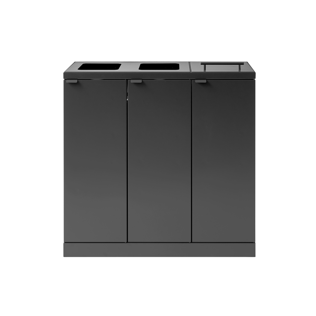 Bica Modell 873 Abfalltrennung 3x65 Liter Deckel/Öffnungen offen