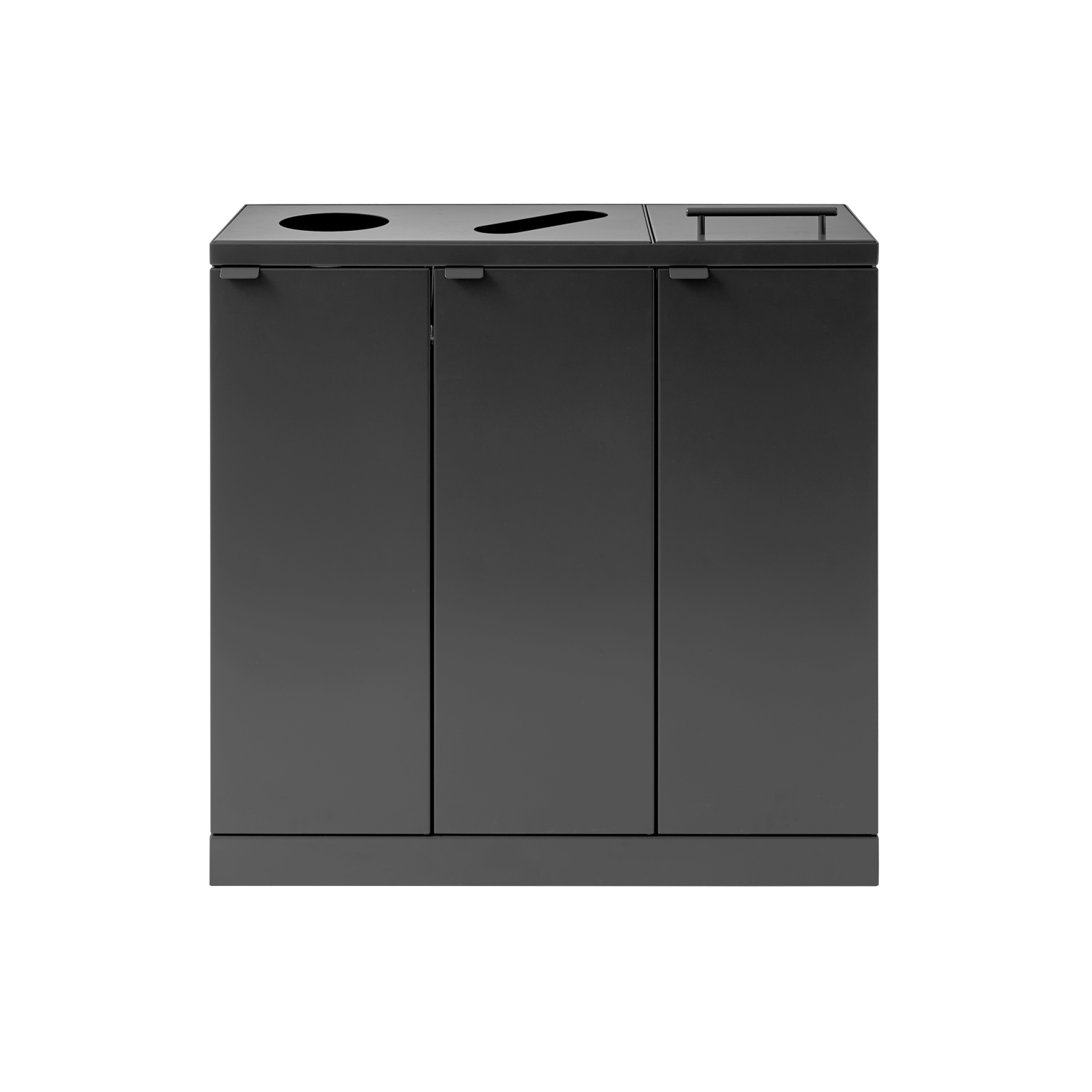 Bica Model 875 Avfallssortering 3x65 liter Løftelokk/formede innkast