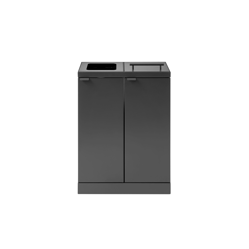 Bica Modell 886 Abfalltrennung 2x45 Liter Deckel/Eine Öffnung Anthrazit