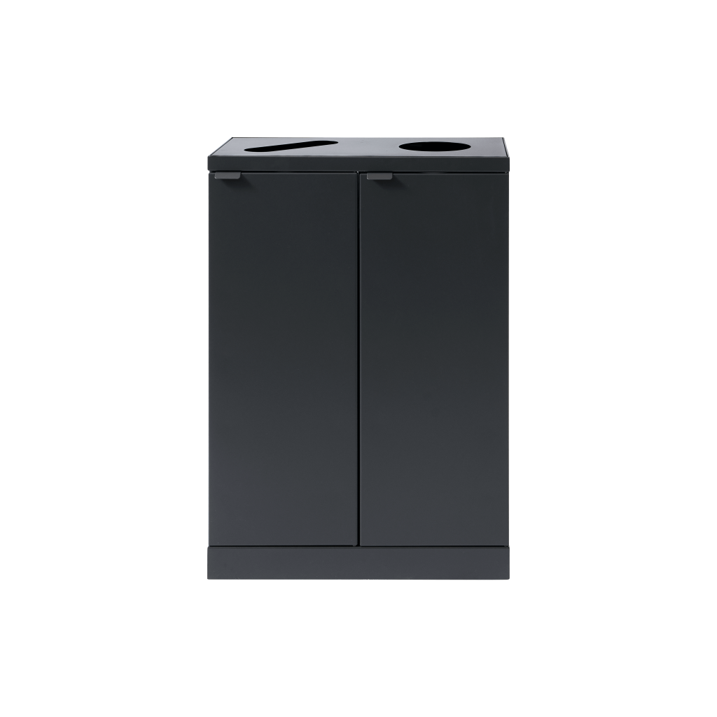 Bica Modell 889 Abfalltrennung 2x65 Liter Papier/rund Öffnung