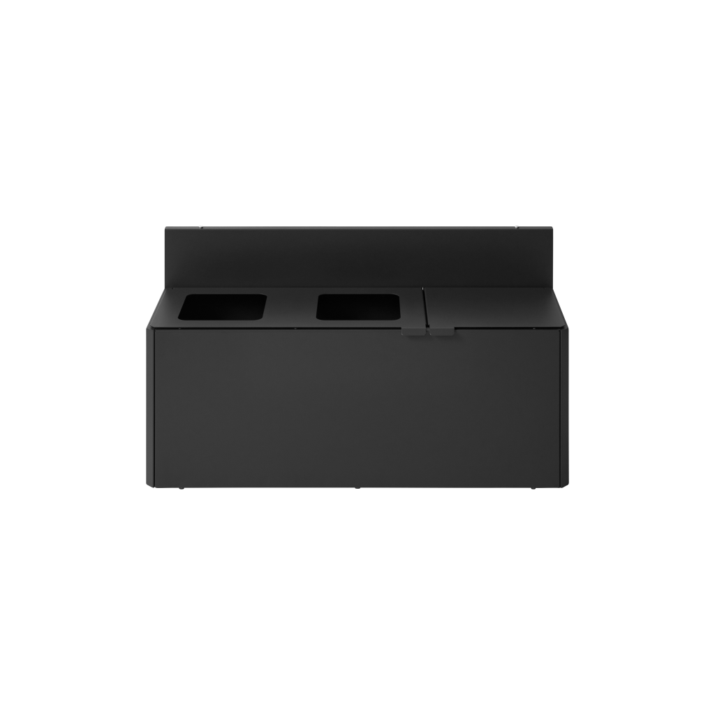 Bica Modell 912 Abfalltrennung 3x15 Liter Deckel/Wandmontage Anthrazit