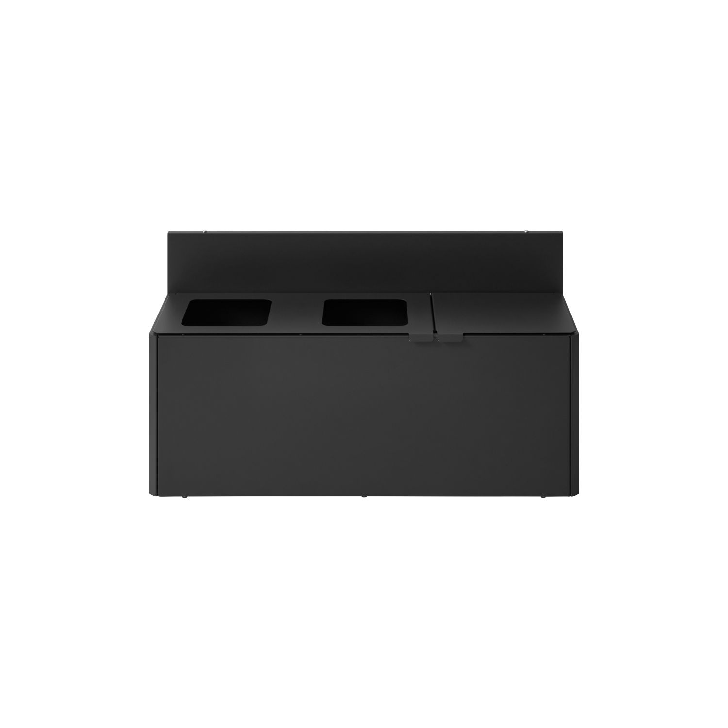 Bica Model 912 Avfallssortering 3x15 liter Løftelokk/vegghengt Antrasitt