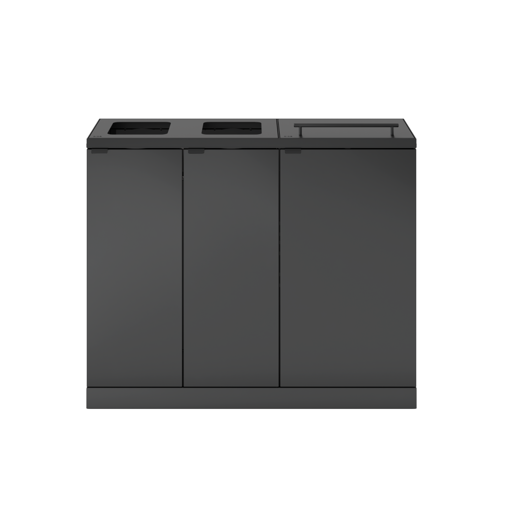 Bica Modell 955 Abfalltrennung 2x65 + 2x45 Liter Mit Regalen und Deckel