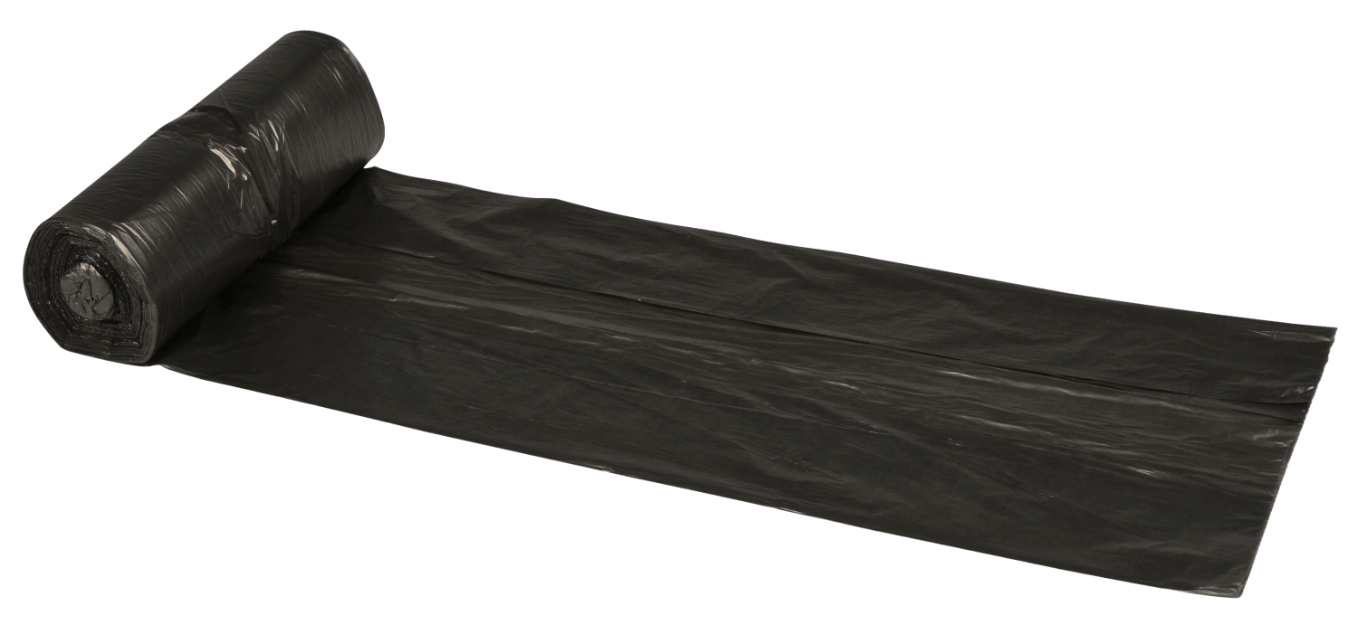 Plastikposer 40 liter HPDE, virgin Sort