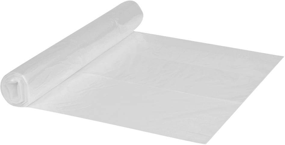 Plastikposer 40 liter LDPE, genanvendt Transparent