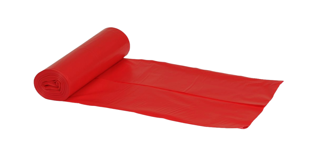 Plastikbeuteln 60 Liter LDPE, recycelt Rot