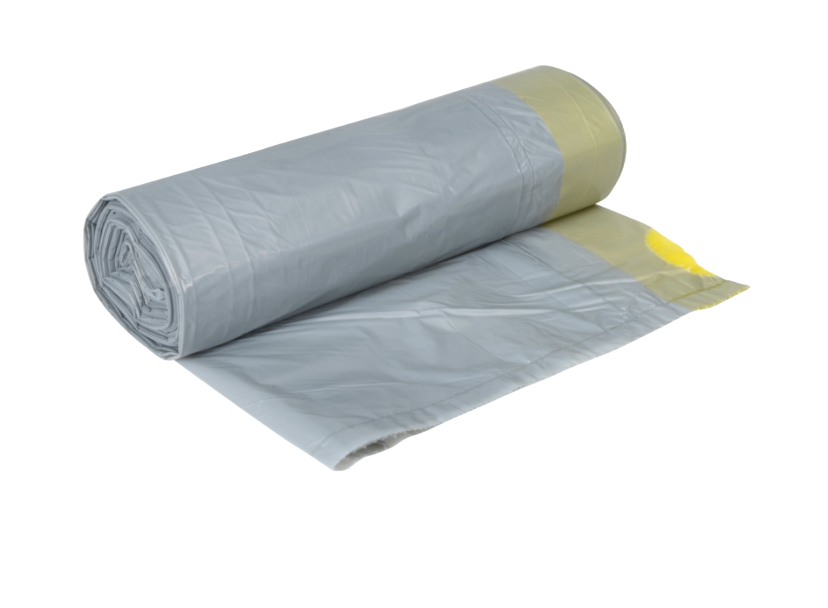 Plastikposer 20 liter Med snørelukning LDPE, virgin Grå