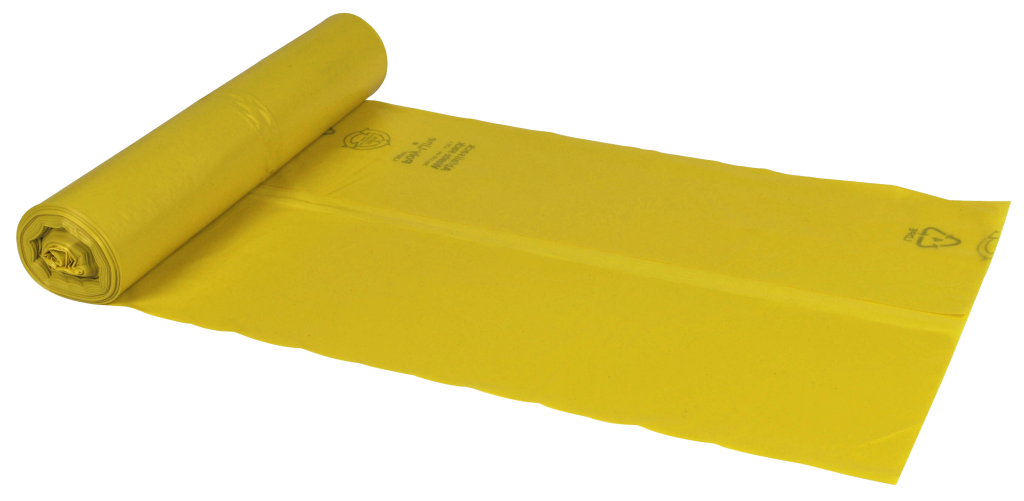 Plastikbeuteln 100 Liter LDPE, recycelt Gelb