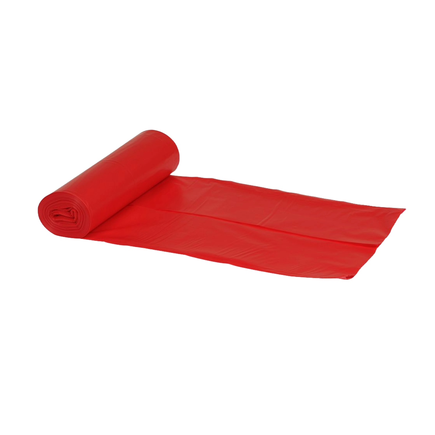 Plastic bags 60 ltr. LDPE, recycled Red