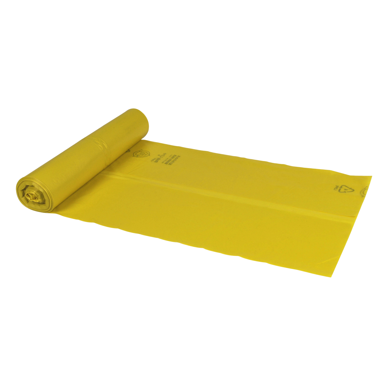 Plastic bags 100 ltr. LDPE, recycled Yellow