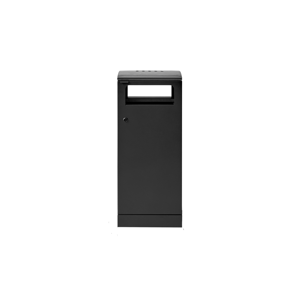 Bica Model 5078 Waste bin 100 ltr. With ashtray Black