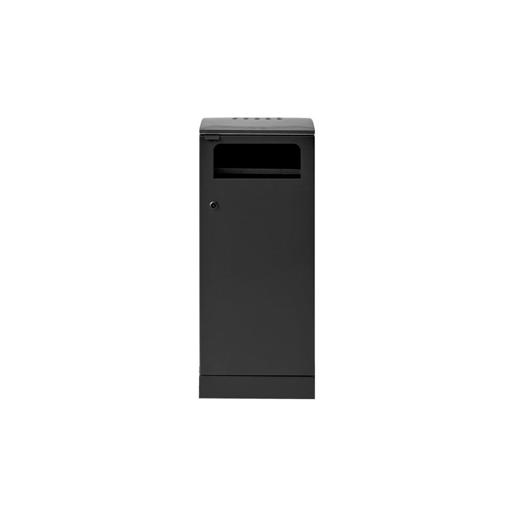 Bica Model 5079 Waste bin 100 ltr. With ashtray Black